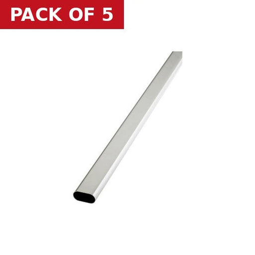 Centurion Oval Wardrobe & Towel Rail - 1800mm - Chrome Plated - Pack of 5