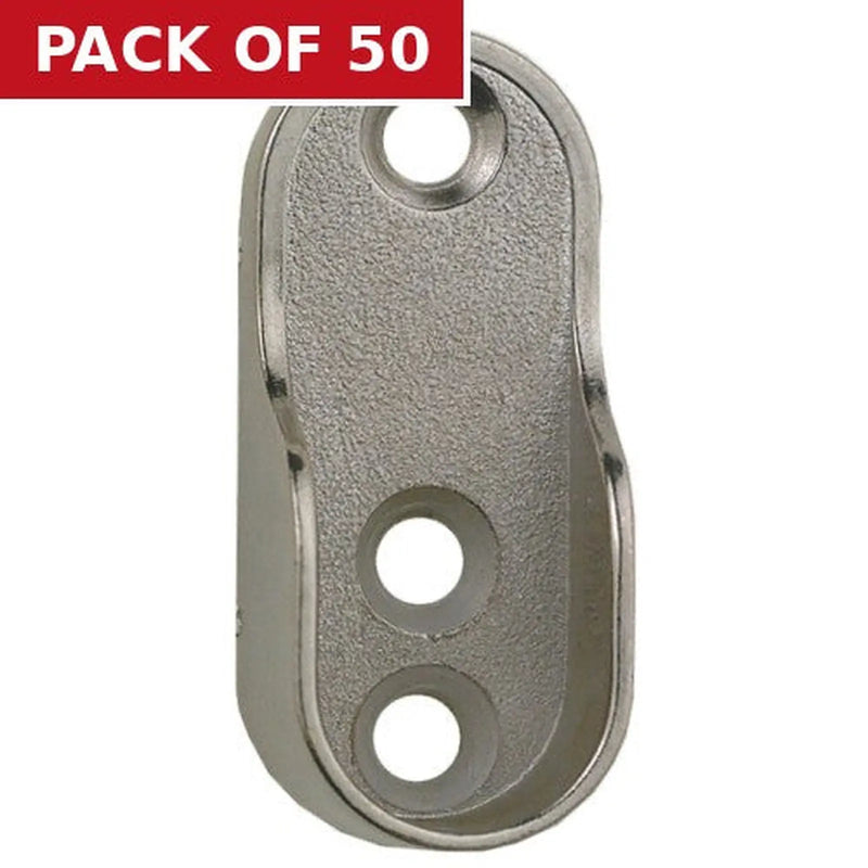 Centurion Oval Wardrobe End Supports - Chrome Plated - Pack of 50