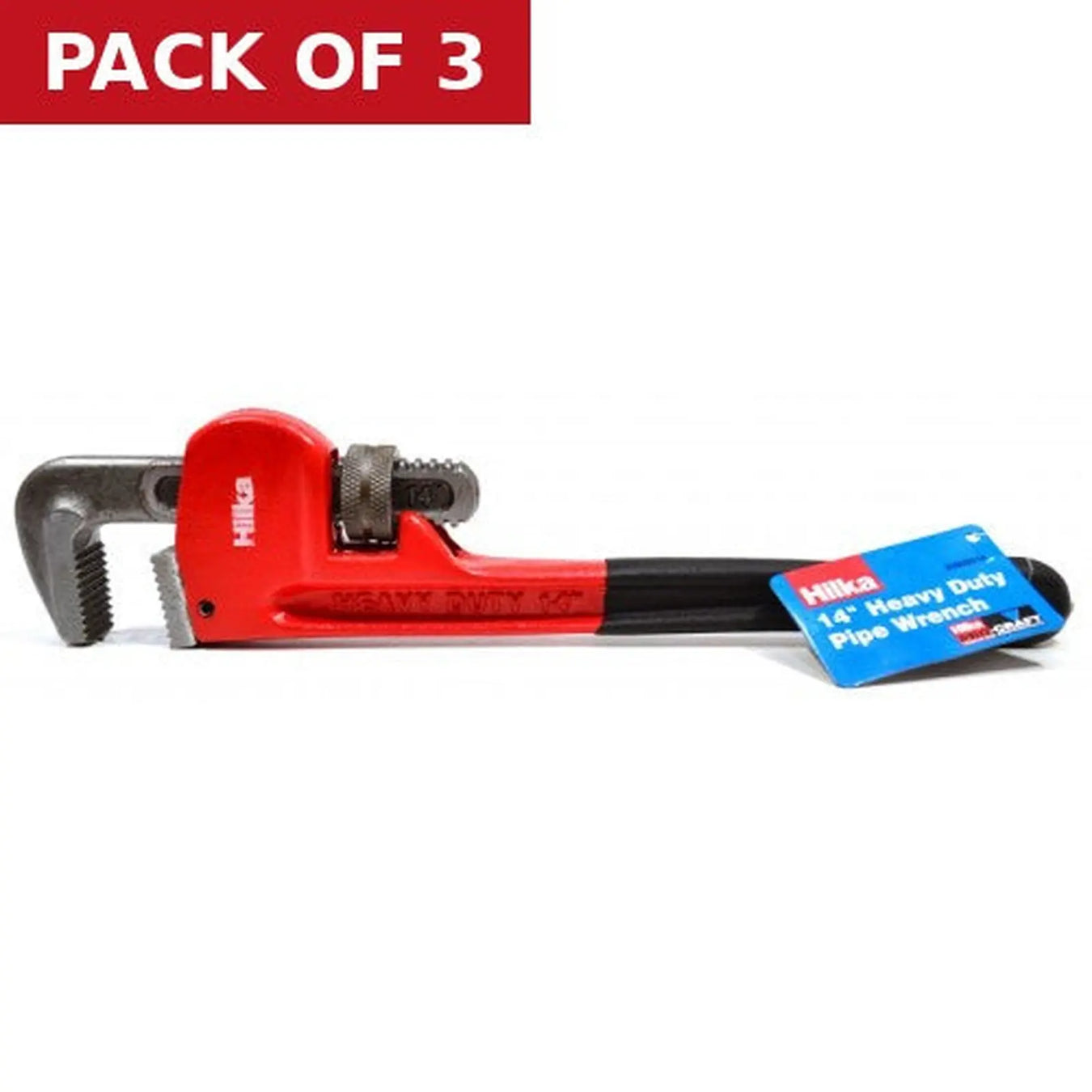 Centurion Hilka Heavy Duty Pipe Wrench, 350mm - Pack of 3