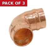 Centurion 15mm Solder Ring Copper Elbow (Pack of 5) - Pack of 3