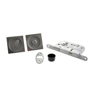 Atlantic AGB Sliding Door Bathroom Lock Set with Square Flush Handle