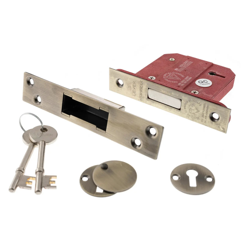 Atlantic 5 Lever Key Deadlock [BS] Keyed Alike 3"