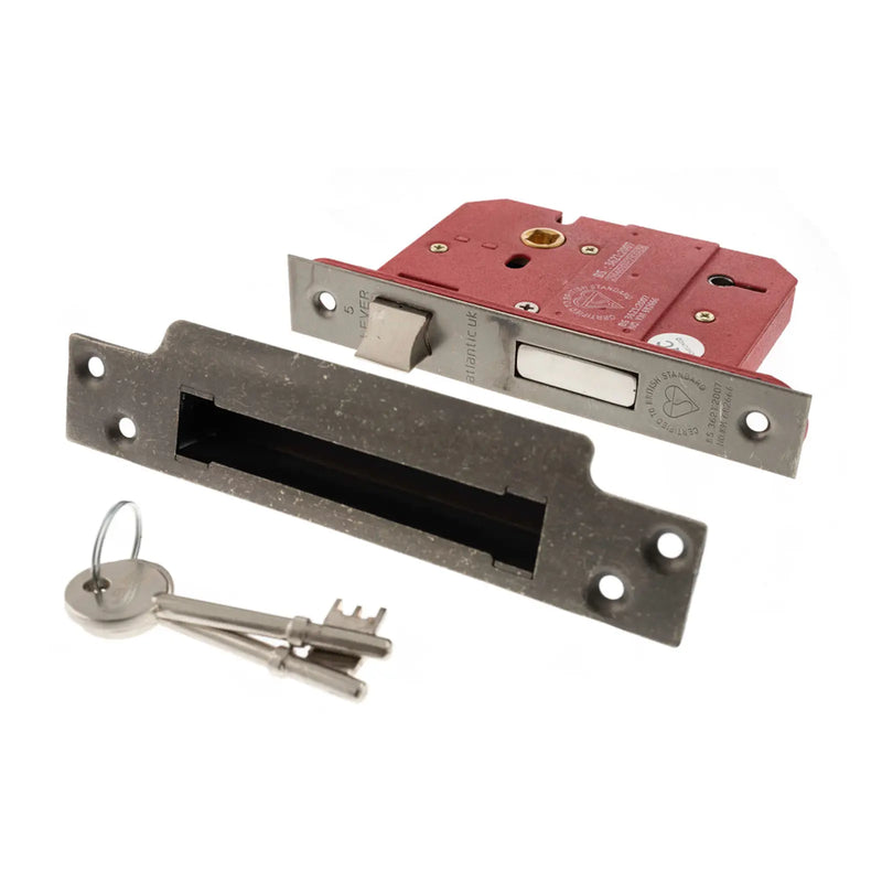 Atlantic 5 Lever Key Sashlock [BS] Keyed Alike 3"
