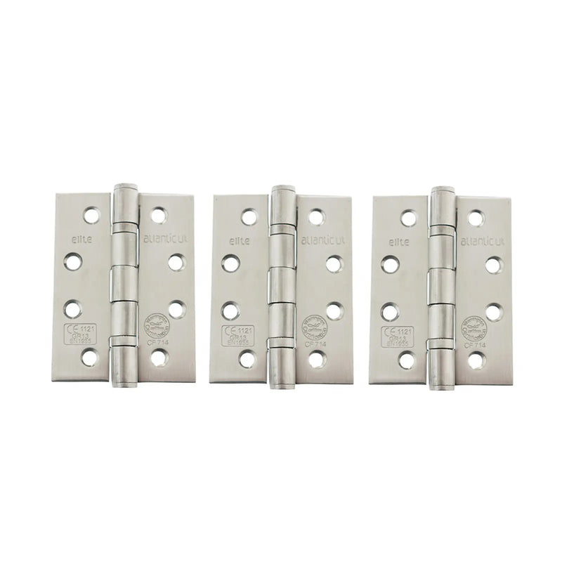 Atlantic Ball Bearing Hinges Grade 13 Fire Rated 4" x 3" x 3mm set of 3