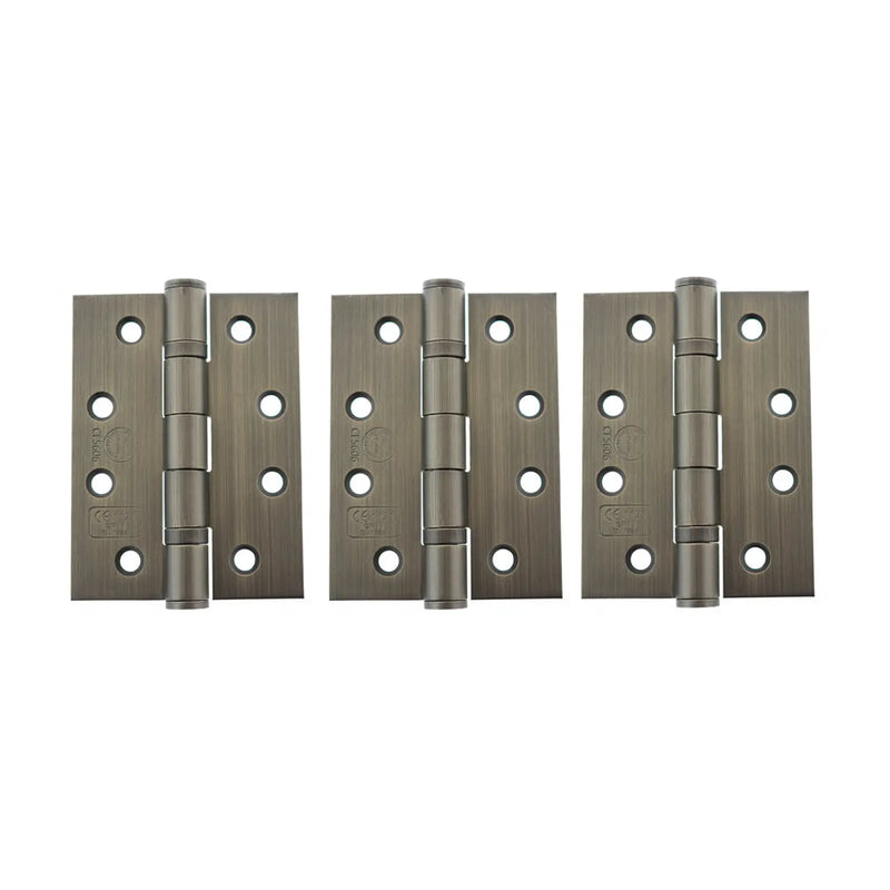 Atlantic Ball Bearing Hinges Grade 13 Fire Rated 4" x 3" x 3mm set of 3
