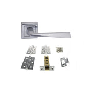Atlantic California Door Pack Bundle (2.5" Latch, 3"x2" Hingesx3) - Satin Chrome