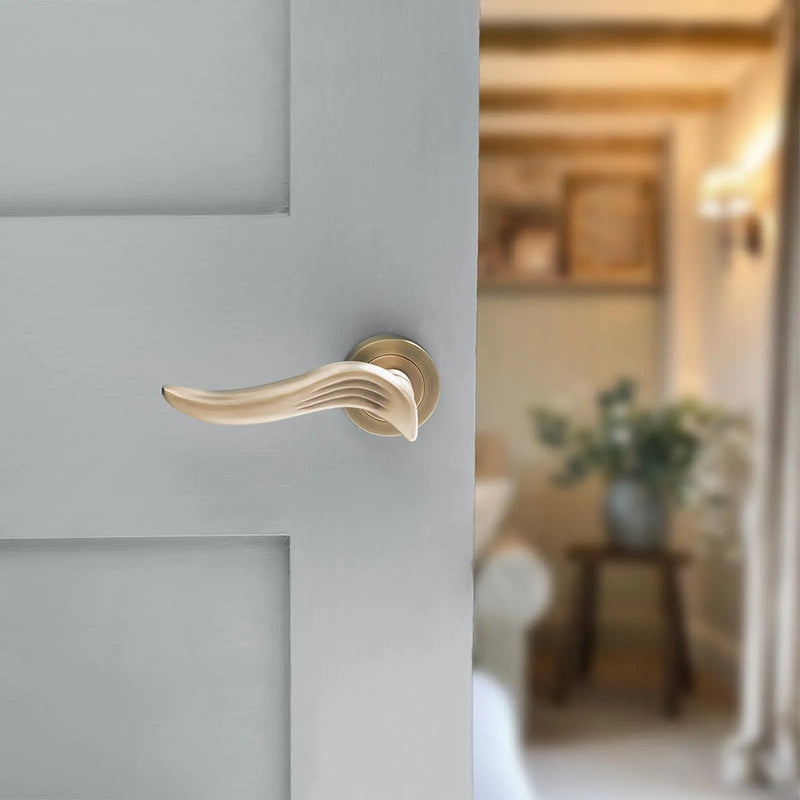 Atlantic Old English Oxford Door Handle Pack (3 Lever Lock Set - 2.5" CE Sashlock, 4" Fire Rated Hinges x3) - Matt Antique Brass