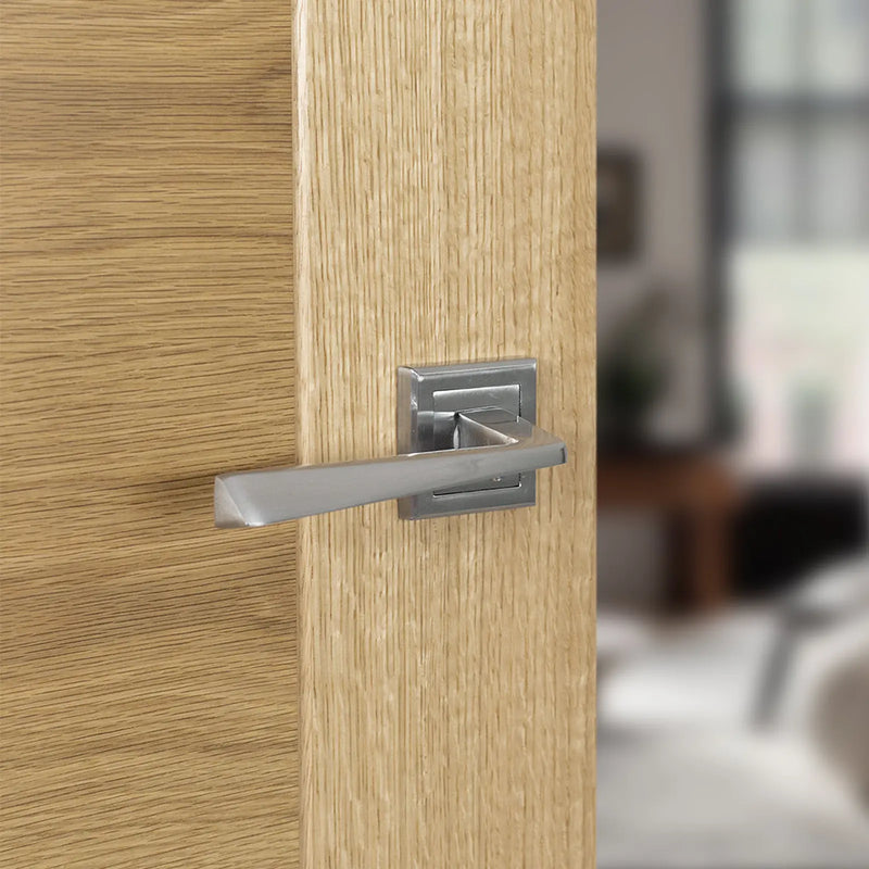 Atlantic STATUS California Door Handle Pack (Latch Set - 2.5" CE Latch, 3" Fire Rated Hinges x3) - Satin Chrome