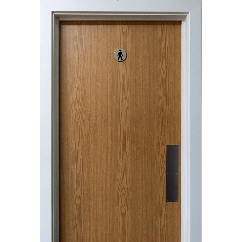 Atlantic Pull Disc Sign 3M Adhesive 75mm - Satin Stainless Steel