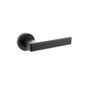 Atlantic CleanTouch Anti-Bac Forme Asti Lever Door Handle on Minimal Round Rose - Matt Black