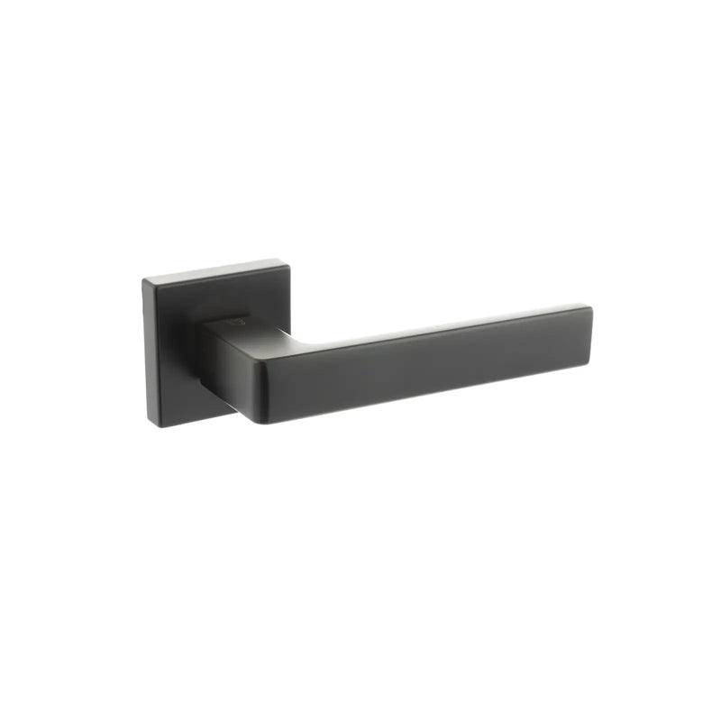 Atlantic CleanTouch Anti-Bac Forme Asti Lever Door Handle on Minimal Square Rose - Matt Black