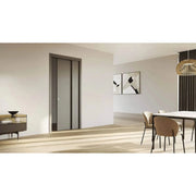 Atlantic SPECIAL ORDER Ermetika Staffetta Telescopic Pocket Door System 838x1981 Door 180mm WT - Raw Wood Jambs