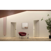 Atlantic SPECIAL ORDER Ermetika xREVERx Flush Hidden Door System with 613x2103mm White Primed Door - Satin Chrome Latch/Bathroom Accessories
