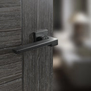 Atlantic Forme Ginevra Lever Door Handle on Minimal Square Rose - Matt Black