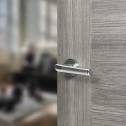 Atlantic Mediterranean Santorini Lever Door Handle on Round Rose - Satin Chrome/Polished Chrome