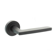 Atlantic STATUS Alaska Lever Door Handle on Round Rose - Matt Black