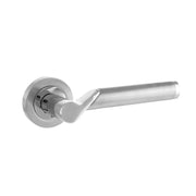 Atlantic STATUS Hawaii Lever Door Handle on Round Rose - Satin Chrome/Polished Chrome