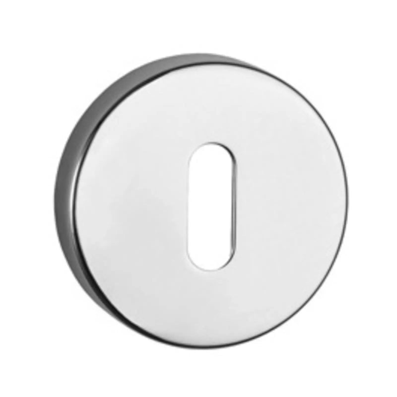 Atlantic Tupai Rapido CurvaLine Euro Escutcheons on Round Rose - Bright Polished Chrome
