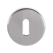 Atlantic Tupai Rapido CurvaLine Key Escutcheons on Round Rose - Bright Polished Chrome