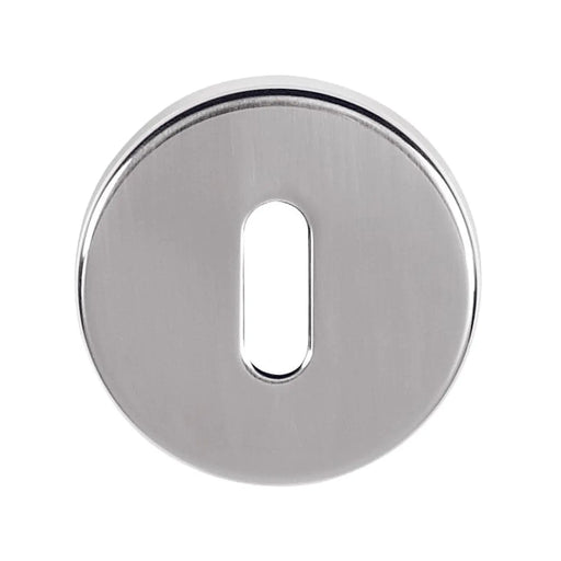 Atlantic Tupai Rapido CurvaLine Key Escutcheons on Round Rose - Bright Polished Chrome