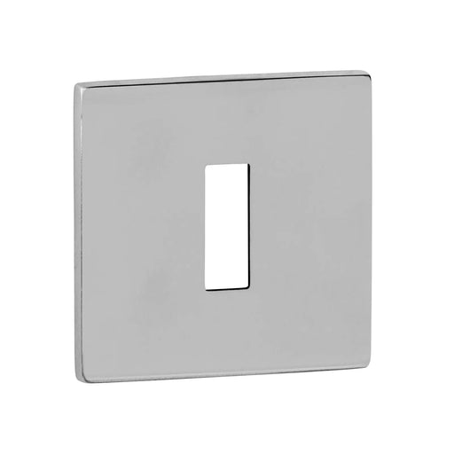 Atlantic Tupai Rapido 5S Line Key Escutcheons on 5mm Slimline Square Rose - Bright Polished Chrome