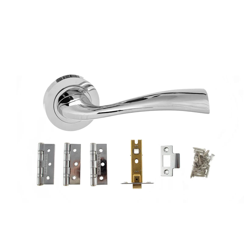 Atlantic Wave Door Pack Bundle (2.5" Latch, 3"x2" Hingesx3)