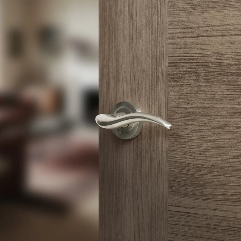Atlantic Mediterranean Barcelona Lever Door Handle on Round Rose
