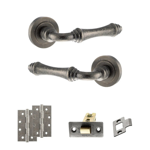 Atlantic Old English Durham Door Handle Pack (Latch Set - 2.5" CE Latch, 4" Slim Knuckle Hinges x2)