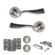 Atlantic Old English Richmond Door Handle Pack (3 Lever Lock Set - 3" CE Sashlock, 3" Fire Rated Hinges x3)