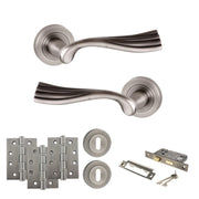 Atlantic Old English Richmond Door Handle Pack (3 Lever Lock Set - 3" CE Sashlock, 4" Fire Rated Hinges x3)