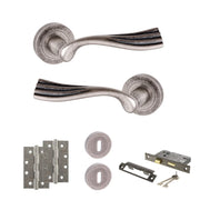 Atlantic Old English Richmond Door Handle Pack (3 Lever Lock Set - 3" CE Sashlock, 4" Slim Knuckle Hinges x2)