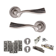 Atlantic Old English Richmond Door Handle Pack (Euro Lock Set - 3" CE Sashlock, 4" Fire Rated Hinges x3)