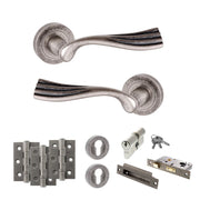 Atlantic Old English Richmond Door Handle Pack (Euro Lock Set - 2.5" CE Sashlock, 3" Fire Rated Hinges x3)