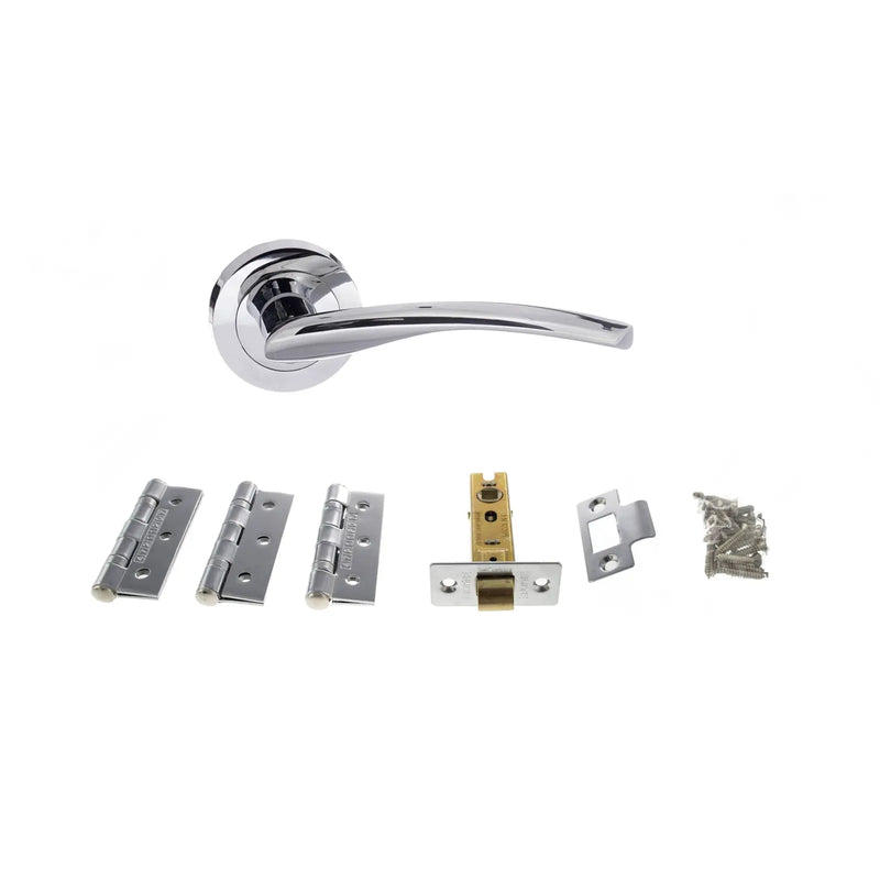 Atlantic STATUS Arizona Door Handle Pack (Latch Set - 2.5" CE Latch, 3" Fire Rated Hinges x3)