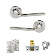 Atlantic Eco Surf Door Handle Pack (Latch Set - 2.5" CE Latch, 4" Slim Knuckle Hinges x2)