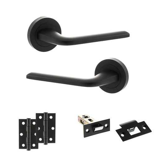 Atlantic Eco Surf Door Handle Pack (Latch Set - 2.5" Latch, 3" Hinges x2)