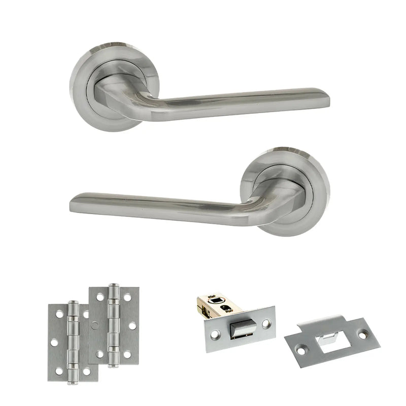Atlantic Eco Surf Door Handle Pack (Latch Set - 2.5" Latch, 3" Hinges x2)