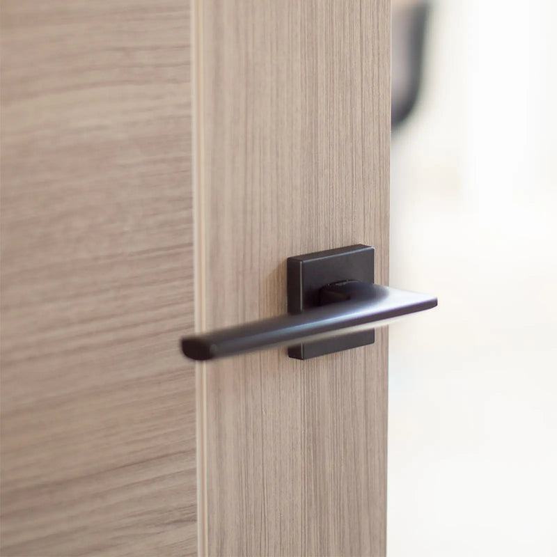 Atlantic Forme Boston Lever Door Handle on Minimal Square Rose