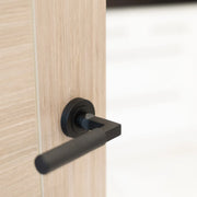 Atlantic Millhouse Brass Cartwright Knurled Lever Door Handle on Round Rose