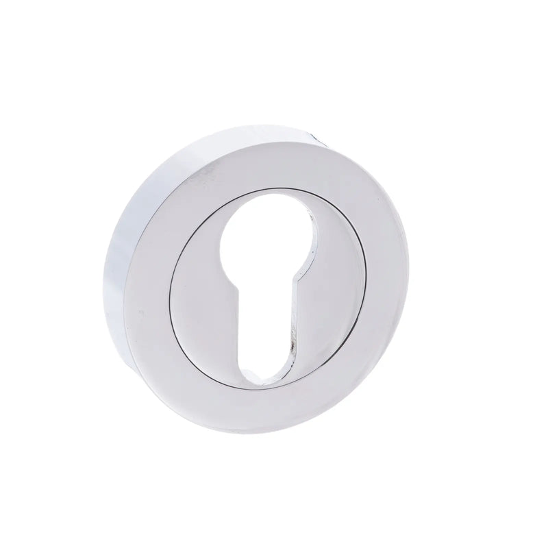 Atlantic Millhouse Brass Euro Escutcheons on Round Rose