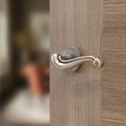 Atlantic Old English Colchester Door Handle Pack (Bathroom Set - 2.5" CE Bathroom Lock, 4" Slim Knuckle Hinges x2)