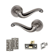 Atlantic Old English Colchester Door Handle Pack (Latch Set - 2.5" CE Latch, 4" Slim Knuckle Hinges x2)
