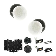 Atlantic Old English Skipton Door Knob Pack (Bathroom Set - 4" Deadbolt, 4" Fire Rated Hinges x3)