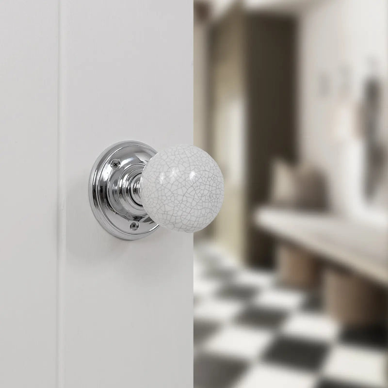 Atlantic Old English Skipton Door Knob Pack (Latch Set - 3" HD Latch, 4" Fire Rated Hinges x3)