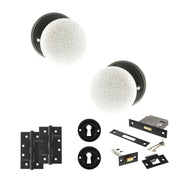 Atlantic Old English Skipton Door Knob Pack (Lock Set - 3" Latch & Deadlock, 4" Slim Knuckle Hinges x2)