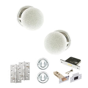 Atlantic Old English Skipton Door Knob Pack (Lock Set - 3" Latch & Deadlock, 4" Slim Knuckle Hinges x2)
