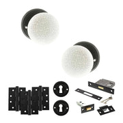Atlantic Old English Skipton Door Knob Pack (Lock Set - 3" Latch & Deadlock, 4" Fire Rated Hinges x3)