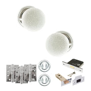 Atlantic Old English Skipton Door Knob Pack (Lock Set - 3" Latch & Deadlock, 4" Fire Rated Hinges x3)