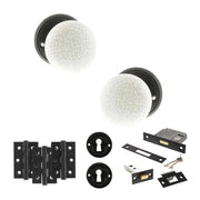 Atlantic Old English Skipton Door Knob Pack (Lock Set - 3" Latch & Deadlock, 3" Fire Rated Hinges x3)