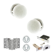Atlantic Old English Skipton Door Knob Pack (Lock Set - 3" Latch & Deadlock, 3" Fire Rated Hinges x3)